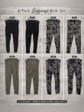 🔥 4-Pair Leggings BUNDLE | Brand New & Like New Condition